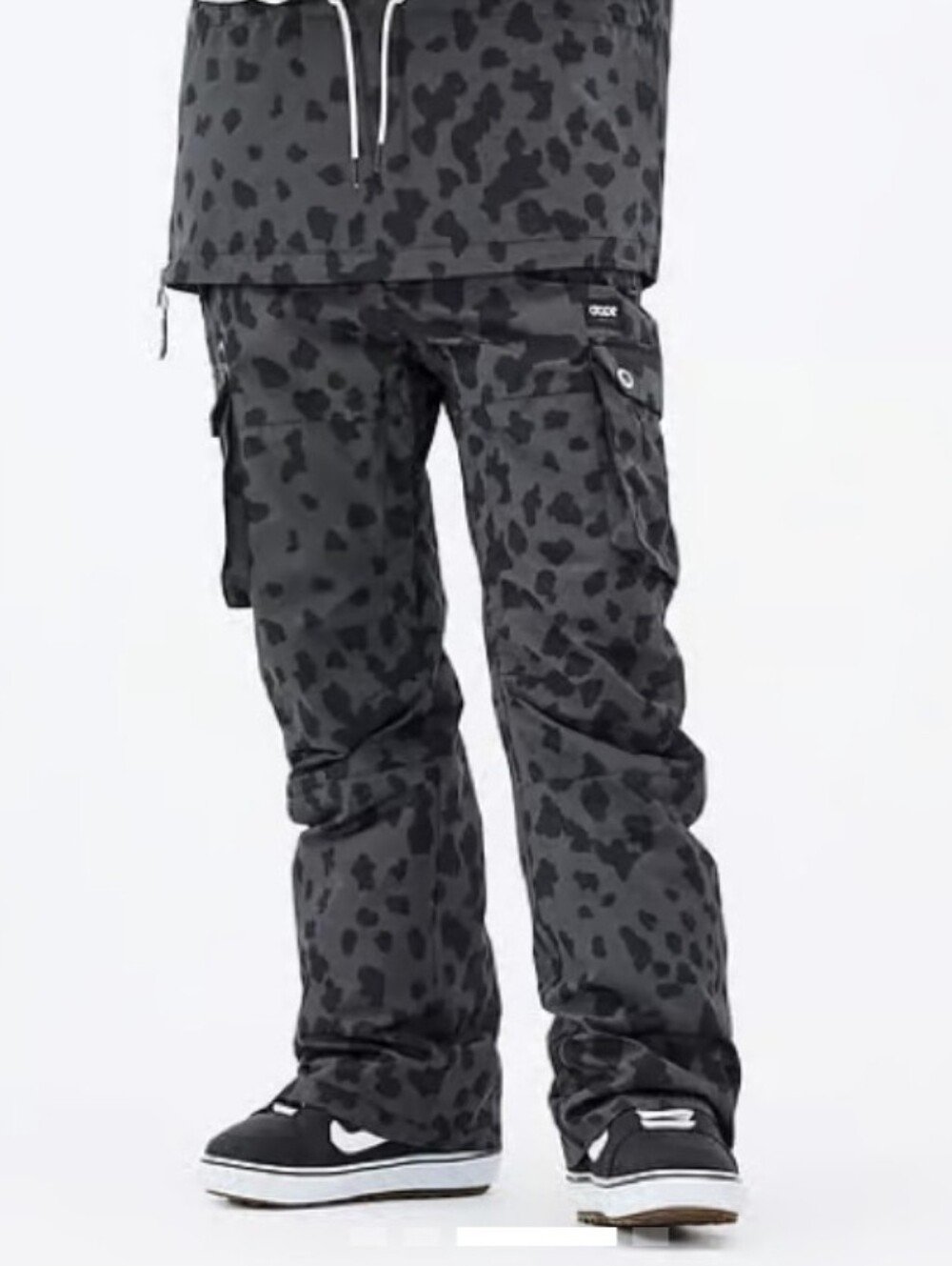 DOPE Women’s Black & Gray Camo Cargo Snow Pants